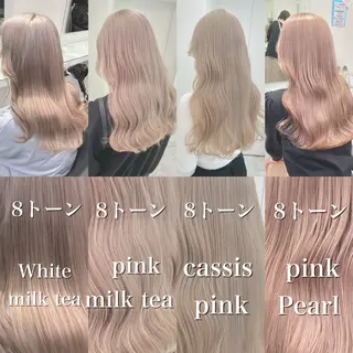 ロング カラー ヘアアレンジ ハイトーン艶カラー 🤍ゆうひのヘアスタイル