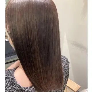 セミロング カラー 横浜似合わせ顔まわり カット／長谷川のヘアスタイル