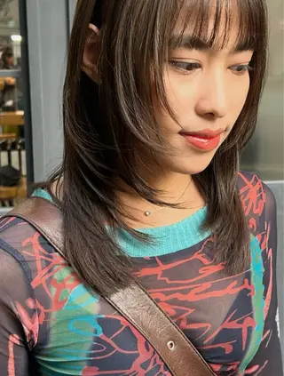 ミディアム ラフで可愛いヘア 🐈‍⬛Rukaのヘアスタイル