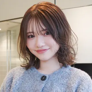 ミディアム カラー ボブ特化美容師/ ボブパーマ/ミツイのヘアスタイル