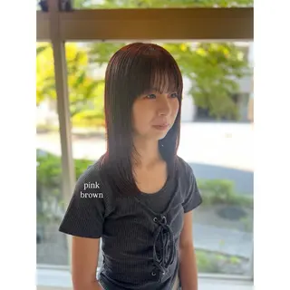 セミロング スパ/暖色カラー /白髪染め/ひな🫧のヘアスタイル