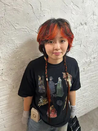 ショート カラー 縮毛•ハイトーン ・着付け Runaのヘアスタイル