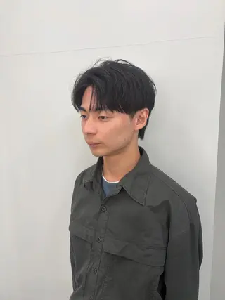 ショート メンズ ニュアンスパーマ/ ウルフ/ときなのヘアスタイル