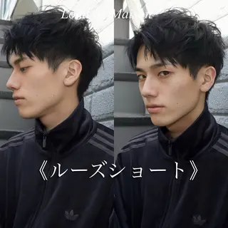 ショート カラー パーマ メンズ 朝楽メンズパーマ 🥇メンズカット吉田のヘアスタイル