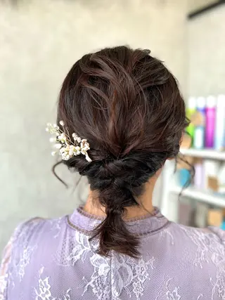 ミディアム ヘアアレンジ 伊藤 栄子のヘアスタイル
