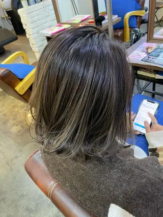 ミディアム カラー ヘアアレンジ 【艶髪×韓国風】 毛流れ職人 RYOのヘアスタイル