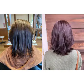 ミディアム カラー ヘアアレンジ topstylist 野口 雅のヘアスタイル