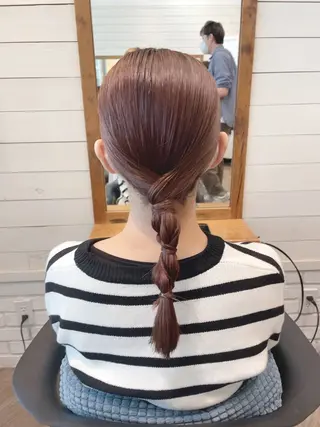 ミディアム ヘアアレンジ ✨透明感ケアカラー✨ 長野ゆきなのヘアスタイル