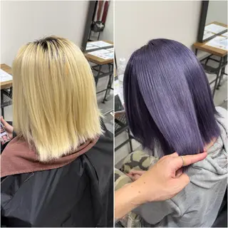 セミロング カラー KEISUKE🐶 カラー✨エクステのヘアスタイル