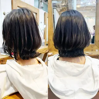 ミディアム カラー newline銀座所属・👑銀座ショート/ 絶壁補正/金子涼👑のヘアスタイル