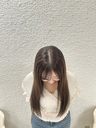 ロング カラー ヘアアレンジ ベージュ/つや髪/ レイヤー／ゆいなのヘアスタイル