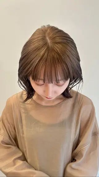 ミディアム 田中 樹奈のヘアスタイル