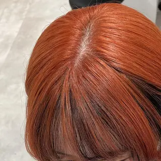 ミディアム カラー スキバサミを使わない カット🌼唯🌼のヘアスタイル