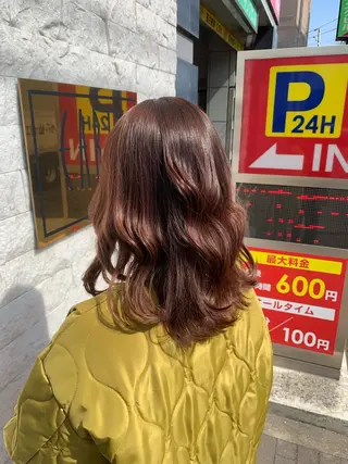 セミロング カラー 髪質改善/ブリーチ メンズパーマ遠藤勇輝のヘアスタイル
