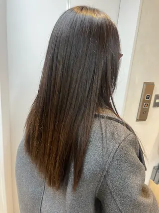 カラー ひなこ♡縮毛矯正/ 艶カラー🤍透明感のヘアスタイル