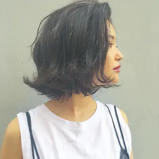 ショート カラー パーマ 奥秋 理紗　sai xのヘアスタイル