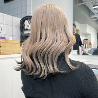 ミディアム カラー 【美髪矯正/絹髪】 🎀hinano🎀のヘアスタイル