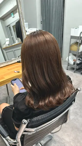 セミロング 🧸🍯ダブルカラー モデルmio🍯🧸のヘアスタイル