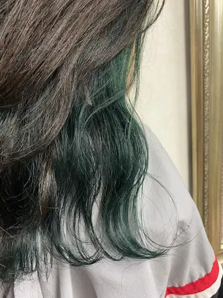 ミディアム カラー パーマ ヘアアレンジ 年間1500人担当 代表 南一路のヘアスタイル