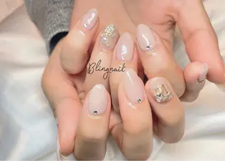 ネイル 23時まで❤︎韓国、 ワンホンネイルのネイルデザイン