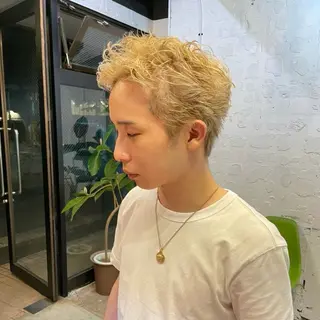 カラー メンズ 透けるカラー 🫧‪かふうのヘアスタイル