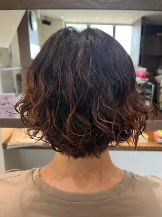 ショート パーマ 水口 真穂のヘアスタイル