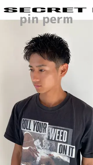 ショート パーマ SALON所属・yoshimi men's限定のヘアスタイル