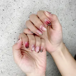 セミロング カラー パーマ ヘアアレンジ メンズ キッズ ネイル マツエク・マツパ Salon Ｋのネイルデザイン