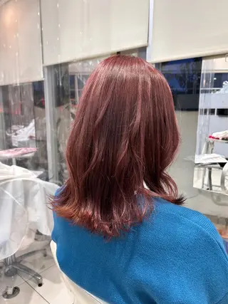 セミロング カラー ヘアアレンジ チョコレートカラー/ 𝐒𝐚𝐤𝐢のヘアスタイル