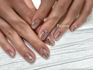 ショート m kaori𓃟のネイルデザイン