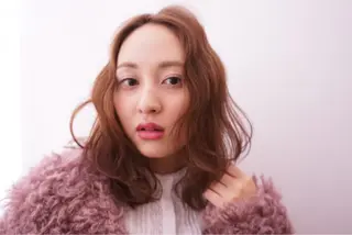 セミロング カラー パーマ ヘアアレンジ 可愛いを作る神 ナオヒロのヘアスタイル