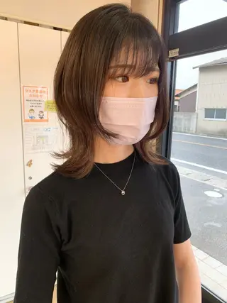 ミディアム カラー 🫧ウルフカット/ 畑中結衣🫧のヘアスタイル