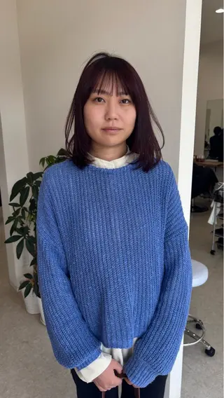 ミディアム カラー 能勢 莉里花のヘアスタイル