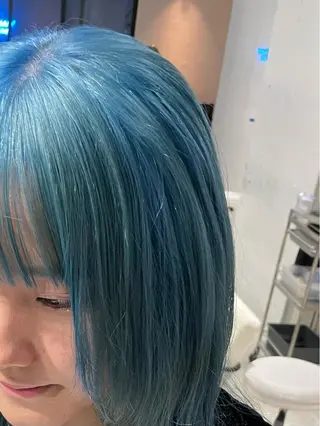 ミディアム カラー スパイラルパーマ 🌐hina⭐️のヘアスタイル
