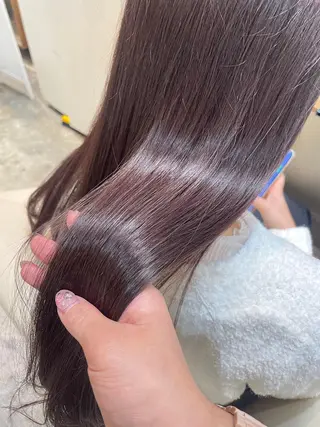 セミロング カラー 【完全個室】髪質改善 暖色カラー/山崎唯奈のヘアスタイル