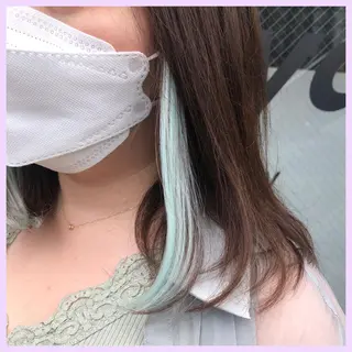 ミディアム カラー パーマ ヘアアレンジ 八巻 晴香のヘアスタイル
