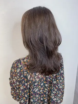 セミロング カラー _WHITE 天神店 YUMEKA🐻のヘアスタイル