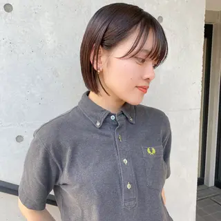 ショート ボブ/ミニボブ 透明感カラーkadoのヘアスタイル