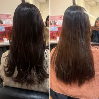 ロング MOLLASALON 浅香山店所属・髪質改善カラー 縮毛矯正🤍辻桃加のヘアスタイル