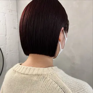 ショート カラー 切りっぱなしBOB 職人💜Anzuのヘアスタイル