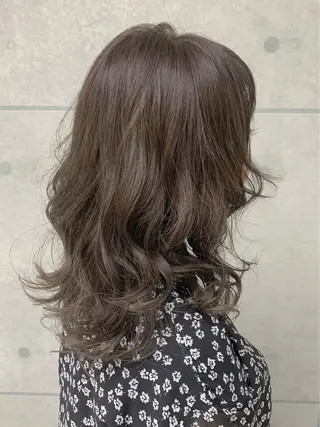 セミロング カラー ブリーチなし 暖色カラー/井上あいのヘアスタイル