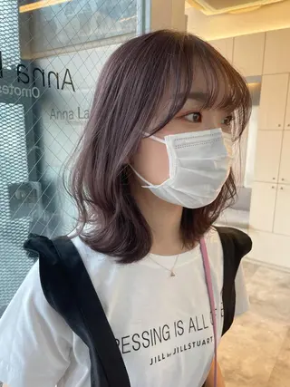 ミディアム カラー ヘアアレンジ 怪我のため6月末 復帰予定田中瑞希🍃のヘアスタイル