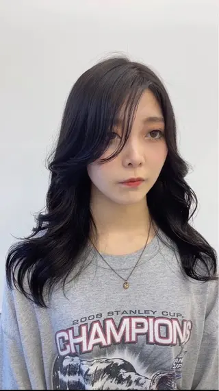 セミロング 韓国ヘア🇰🇷 スズキのヘアスタイル