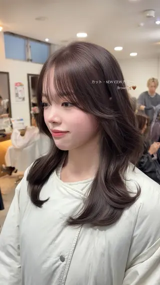 ミディアム 福岡/レイヤーカット /顔周り/ひめかのヘアスタイル
