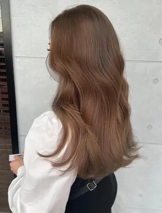 セミロング カラー 稲垣 優奈のヘアスタイル