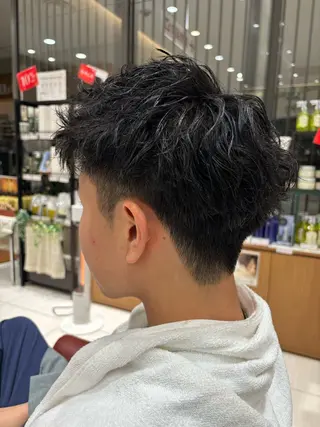 パーマ メンズ 元木 悠人のヘアスタイル