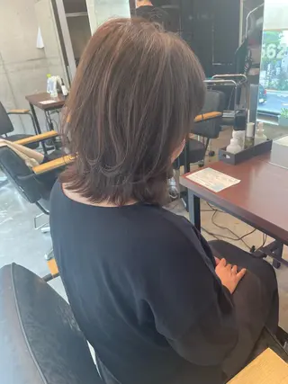 ミディアム カラー 西大島美容師 渡部仁太のヘアスタイル