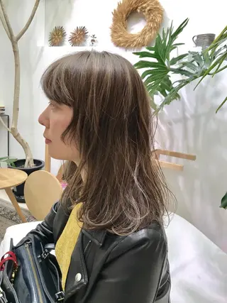 セミロング カラー 平田 健一のヘアスタイル