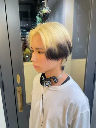 ショート カラー レイン🌏🌱 似合わせ/ハイトーンのヘアスタイル