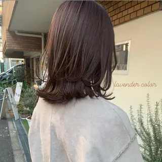 ミディアム カラー stylist店長 岡本真依のヘアスタイル